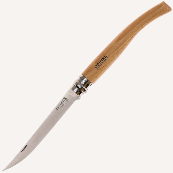 Нож складной Opinel Slim №12 VRI (INOX) 12,5см (натуральный Бук / нерж. сталь)